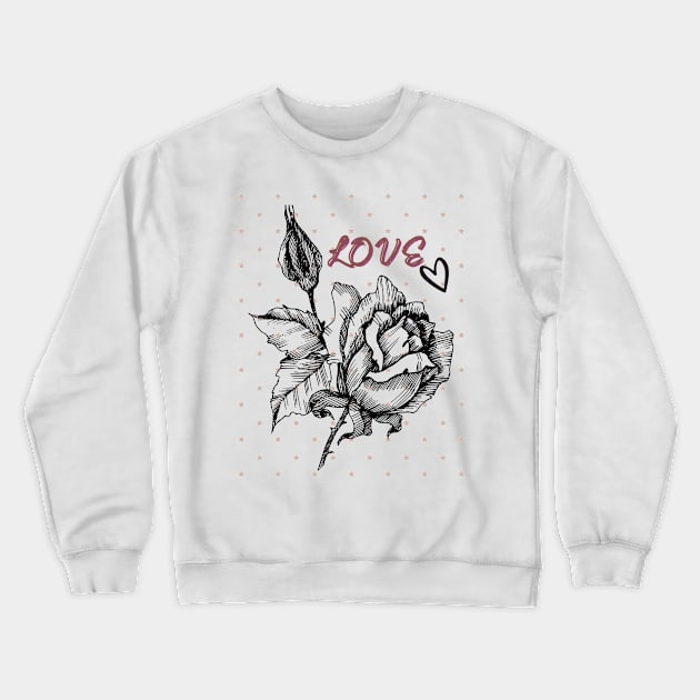 Rose into star pattern Crewneck Sweatshirt by Diusse